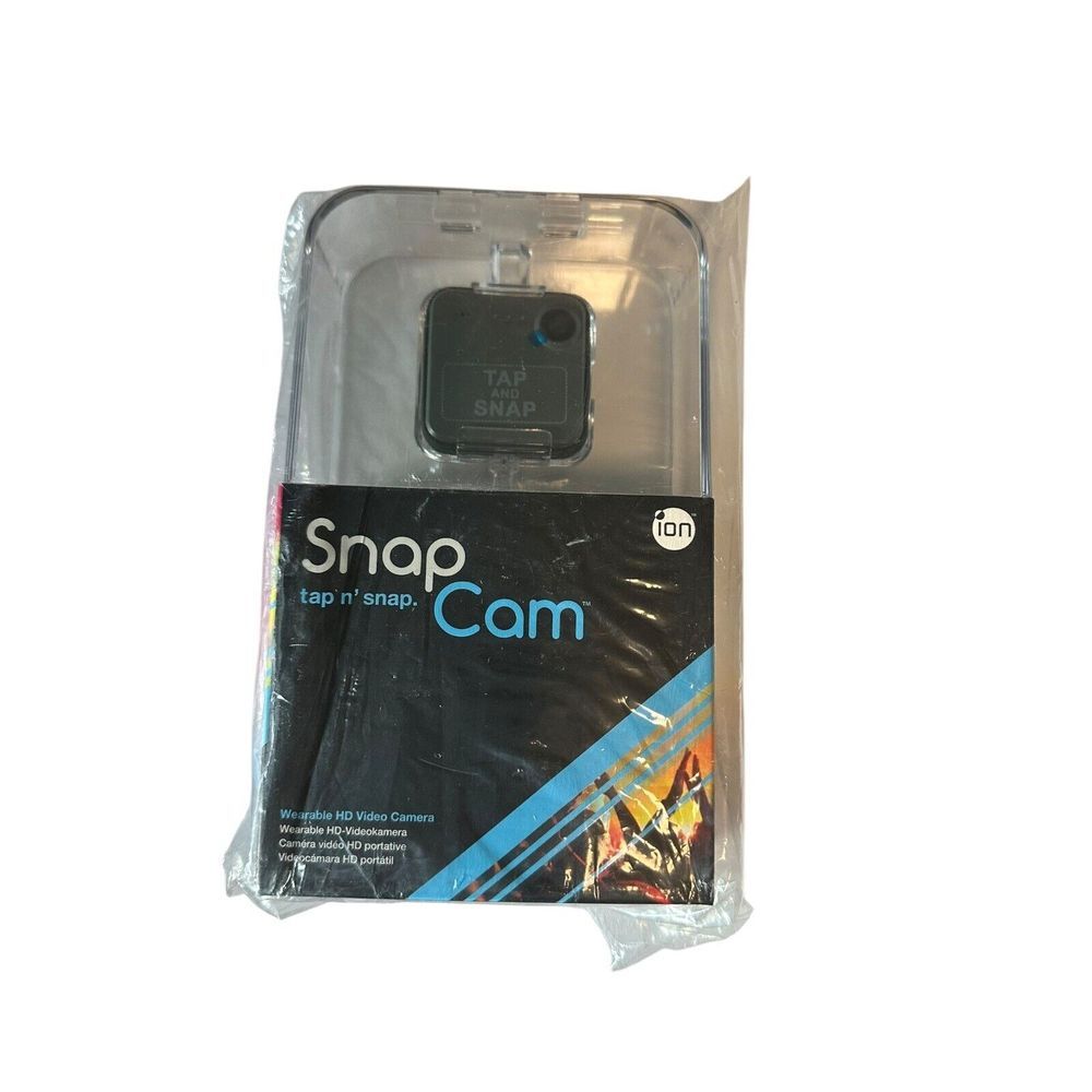 iON SnapCam Wearable HD Video Camera Black Magnetic Splashproof Wi-Fi Bluetooth